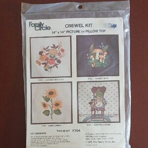 Crewel Kit - Harvest Bouquet Design